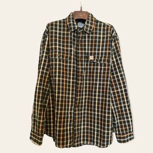 Carhartt. Long Sleeve Button Down Shirt. Black. XL Regular Fit